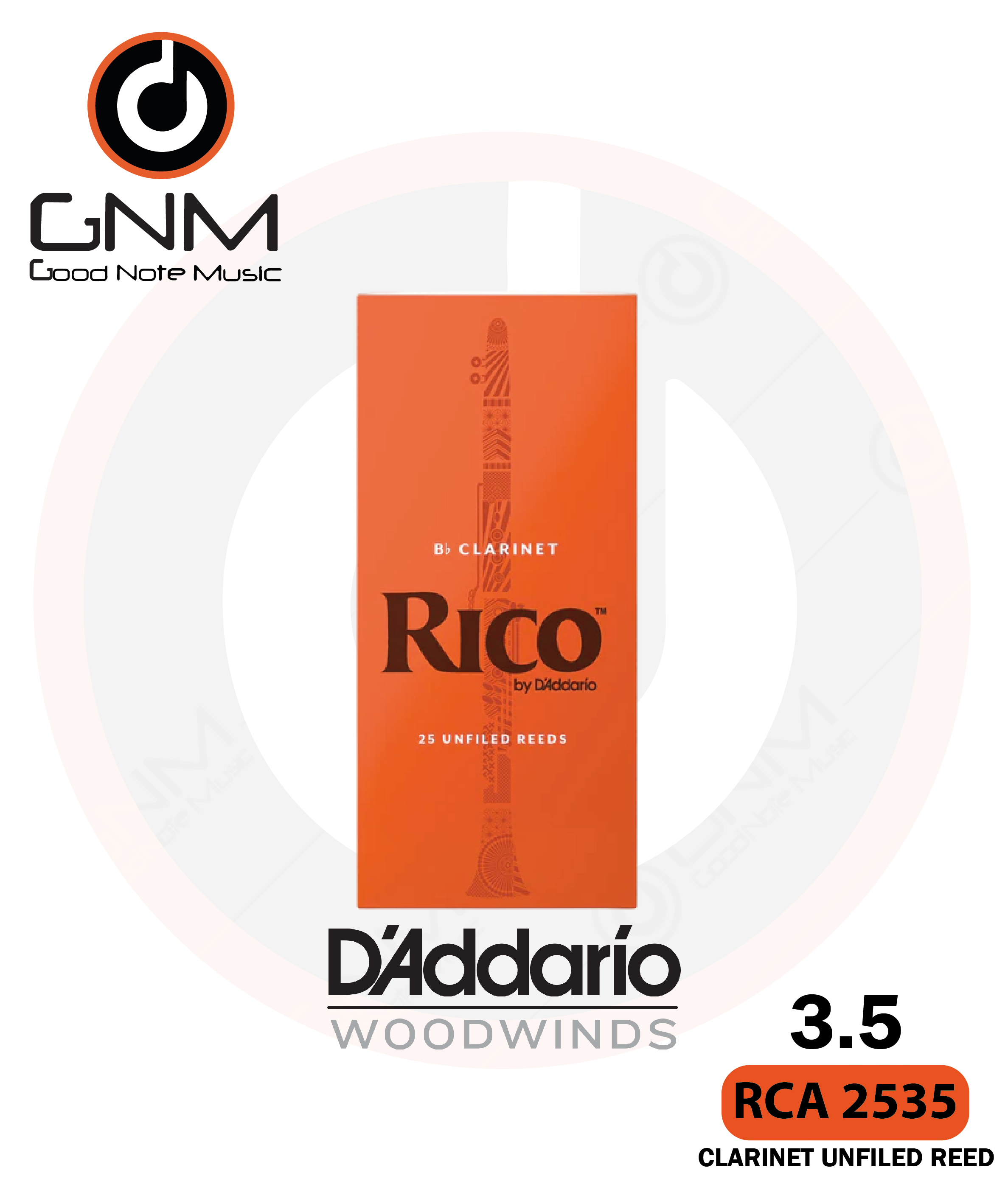 Rico Clarinet Reeds RCA2535 (กล่อง 25 ชิ้น)