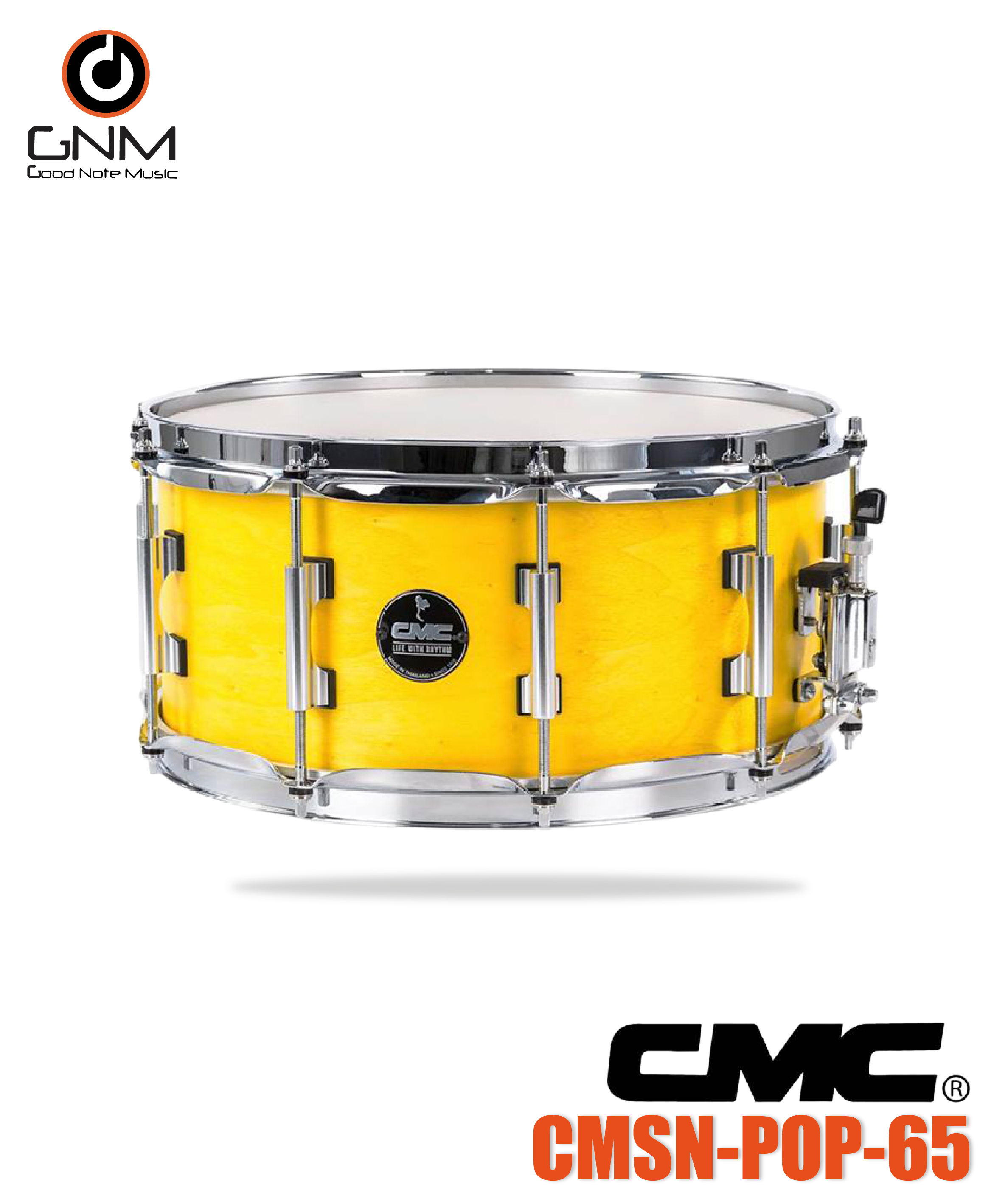 กลองสแนร์ CMC Prelude Snare Poplar สีเหลือง