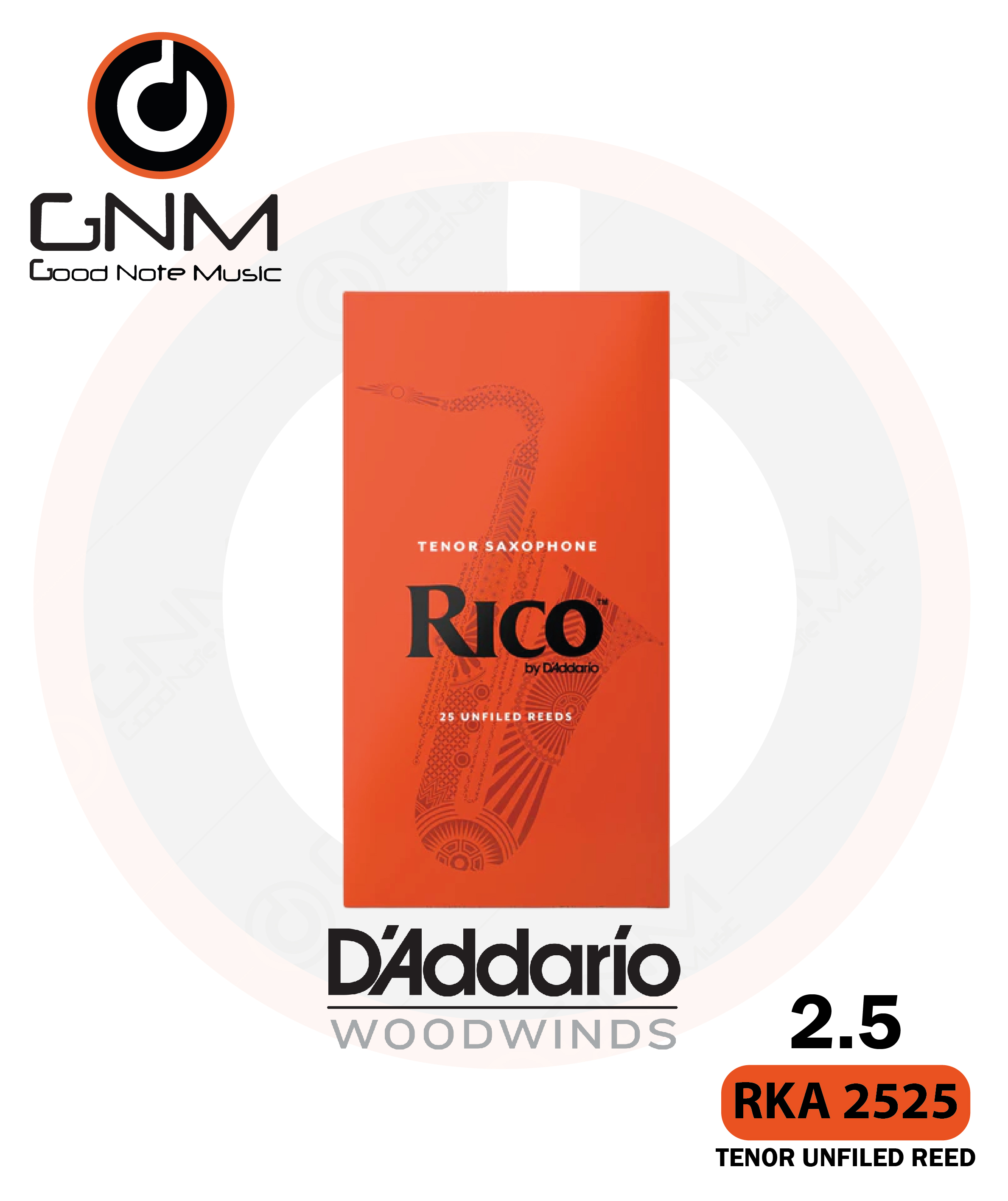 Rico Tenor Saxophone Reeds RKA2525 (กล่อง 25 ชิ้น)