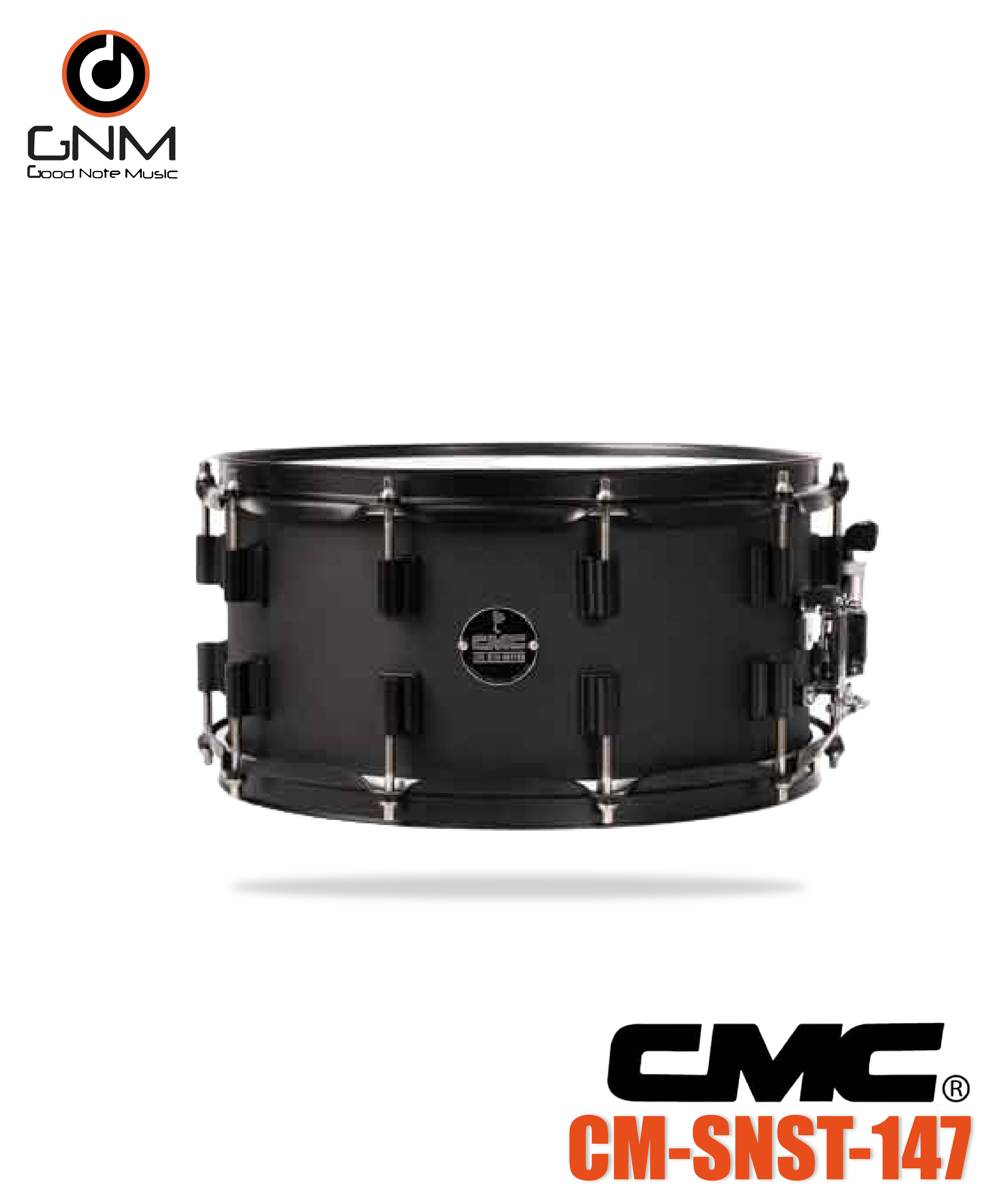 กลองสแนร์ CMC Prelude Steel Snare สีดำ