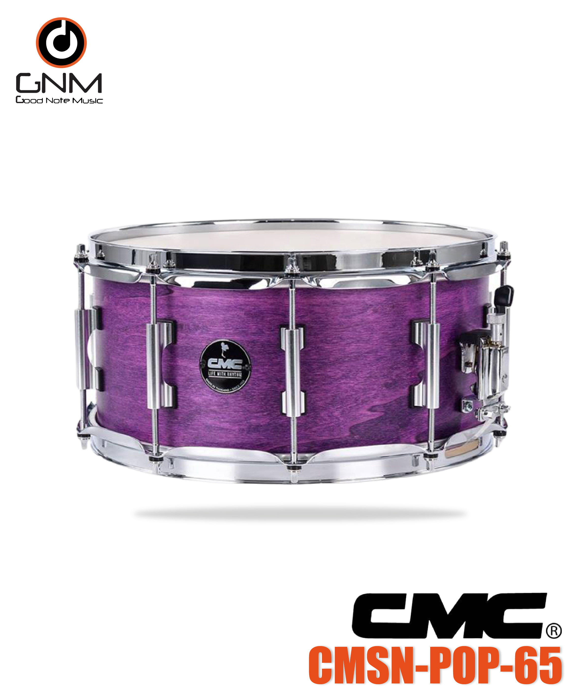 กลองสแนร์ CMC Prelude Snare Poplar สีม่วง