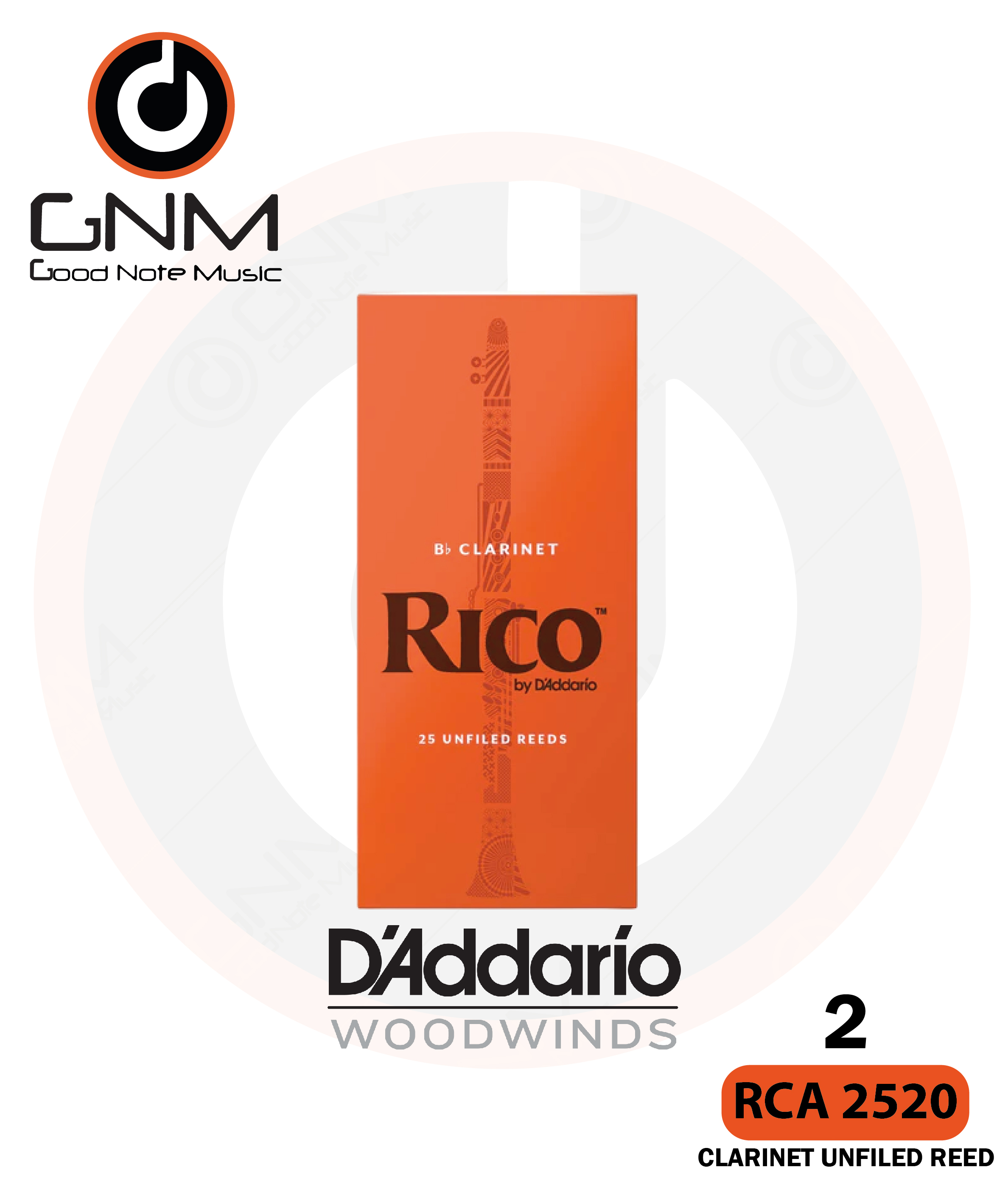 Rico Clarinet Reeds RCA2520 (กล่อง 25 ชิ้น)