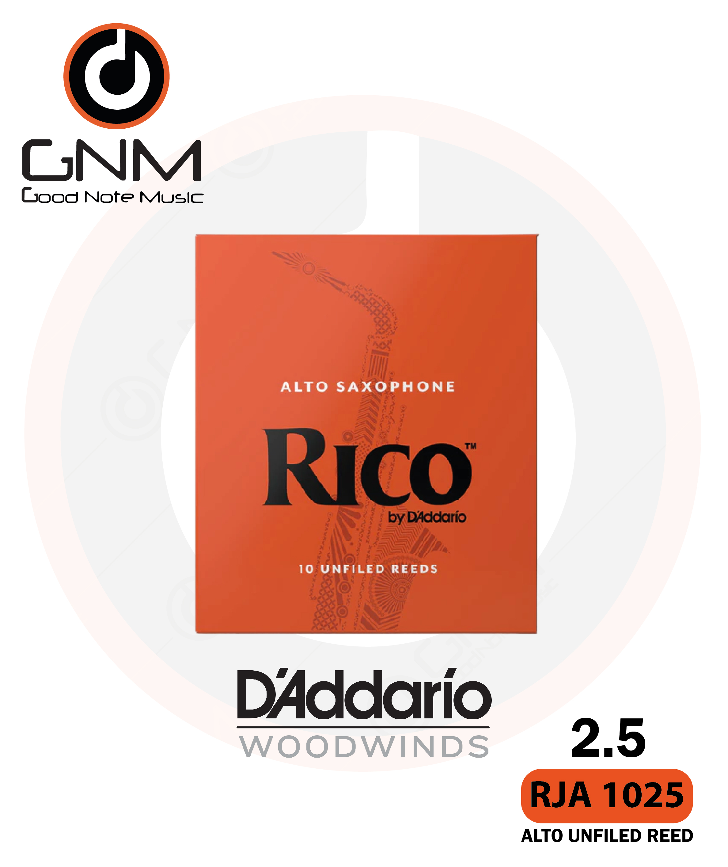 Rico Alto Saxophone Reeds RJA1025 (กล่อง 10 ชิ้น)