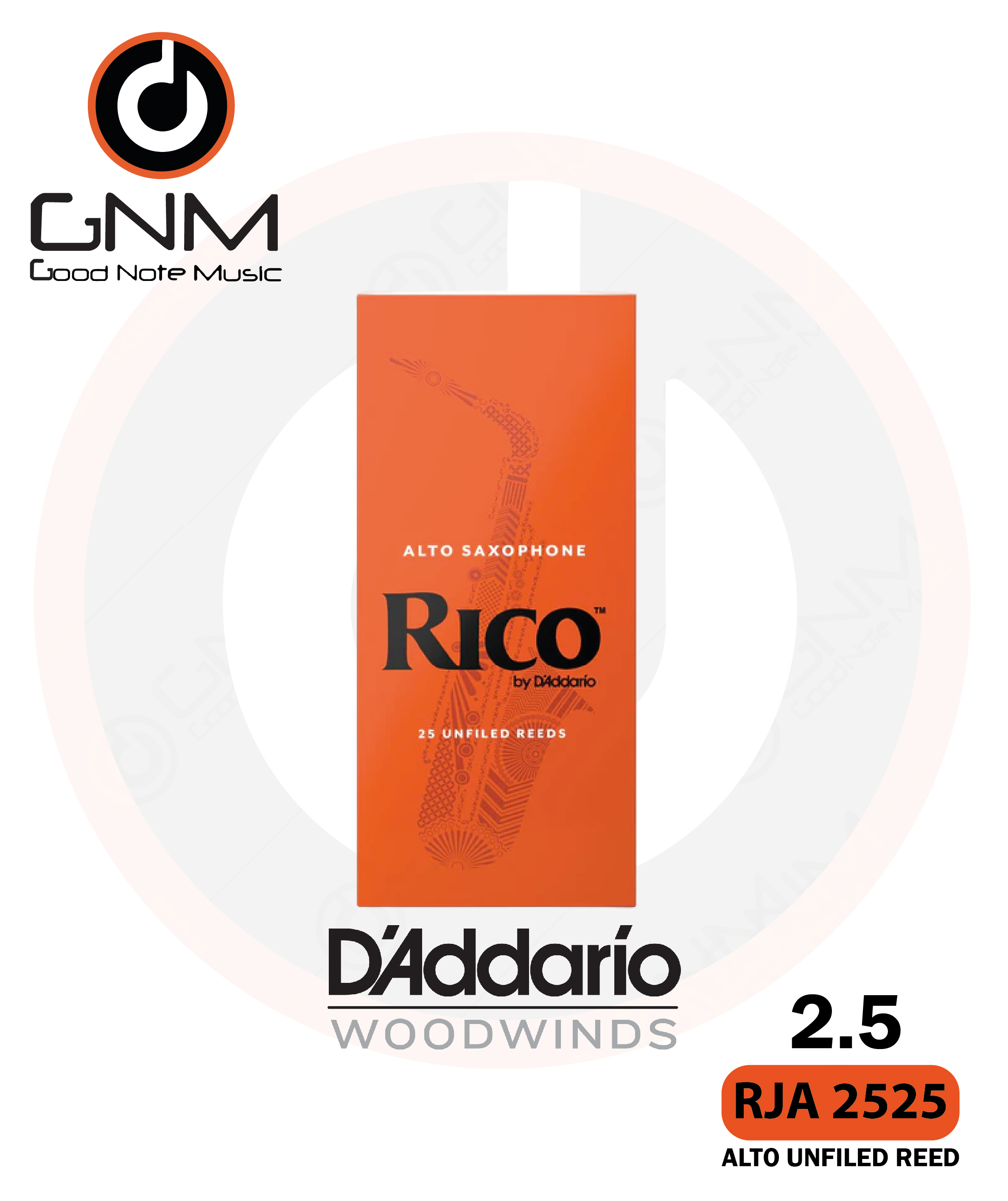 Rico Alto Saxophone Reeds RJA2525 (กล่อง 25 ชิ้น)