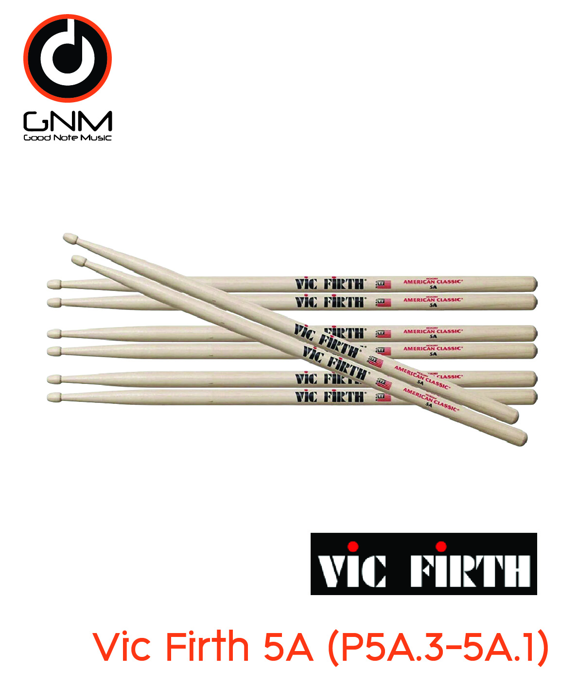 ไม้กลอง Vic Firth 5A (P5A 3-5A.1)