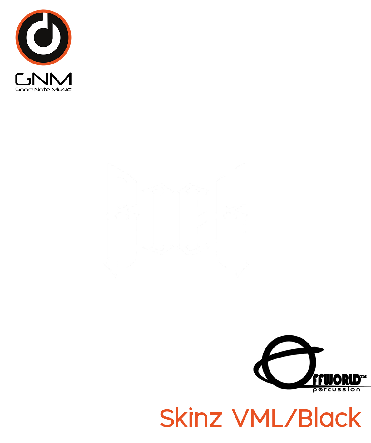 แผ่นมิวท์แป้นซ้อมกลอง OFFWORLD Skinz VML/Black