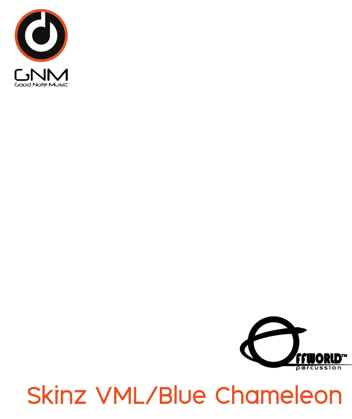 แผ่นมิวท์แป้นซ้อมกลอง OFFWORLD Skinz VML/Blue Chameleon