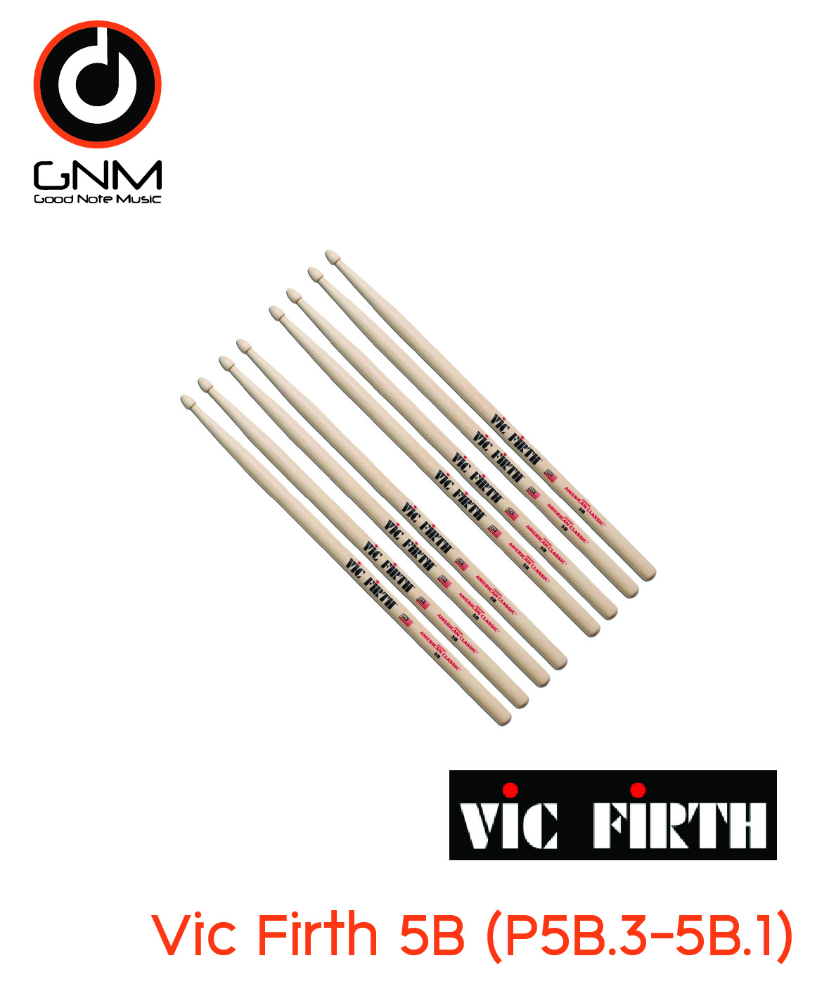 ไม้กลอง Vic Firth 5B (P5B.3-5B.1)