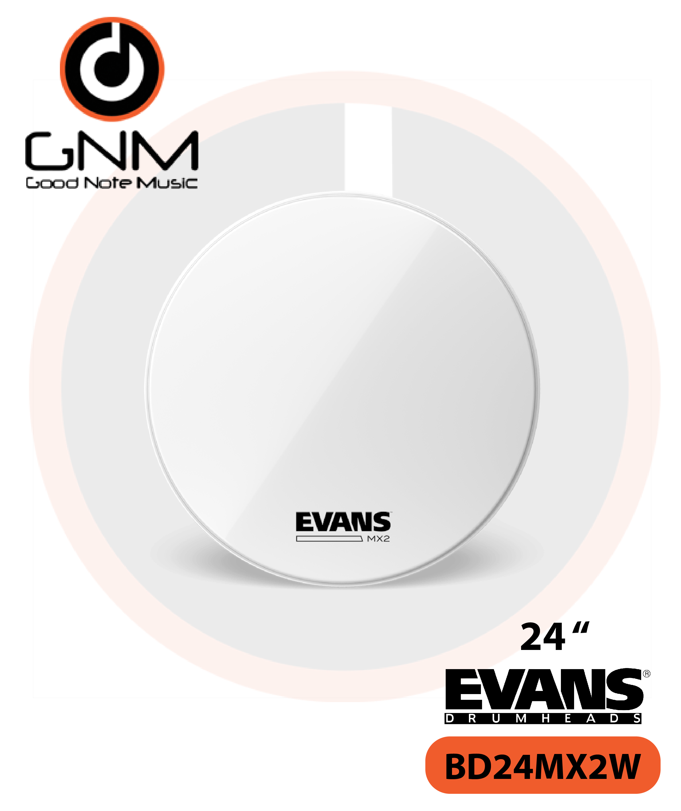 หนังกลอง EVANS BD24MX2W Marching Bass Drum