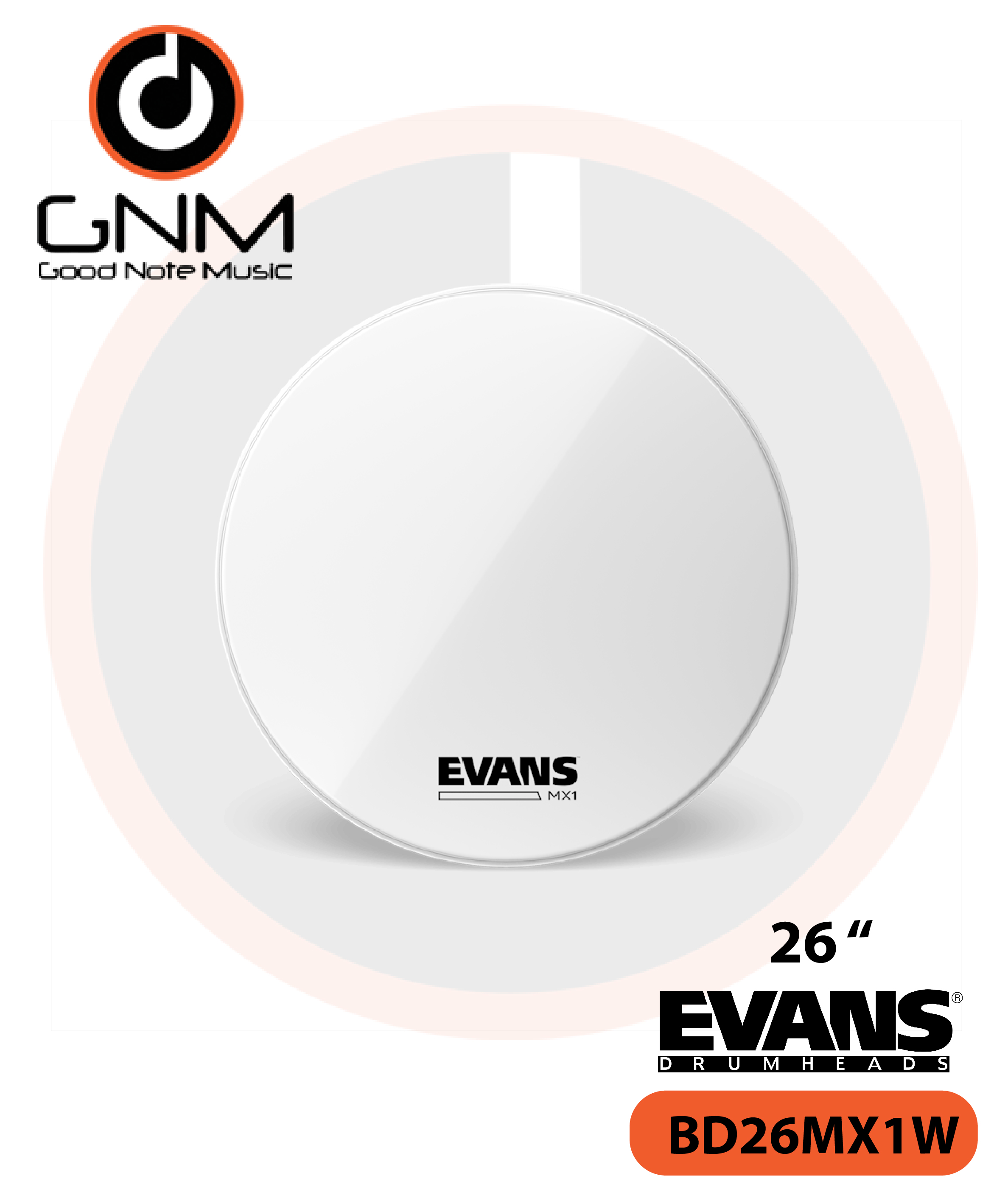 หนังกลอง EVANS BD26MX1W Marching Bass Drum