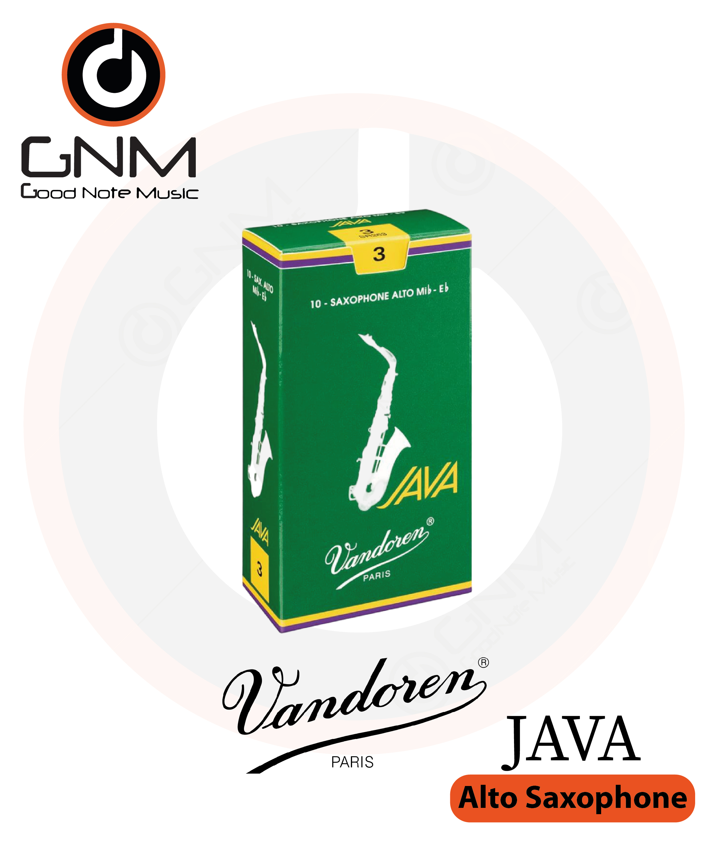 Vandoren JAVA(กล่องเขียว) Alto Saxophone Reeds ลิ้นอัลโตแซกโซโฟนรุ่น JAVA (กล่อง 10 ชิ้น)