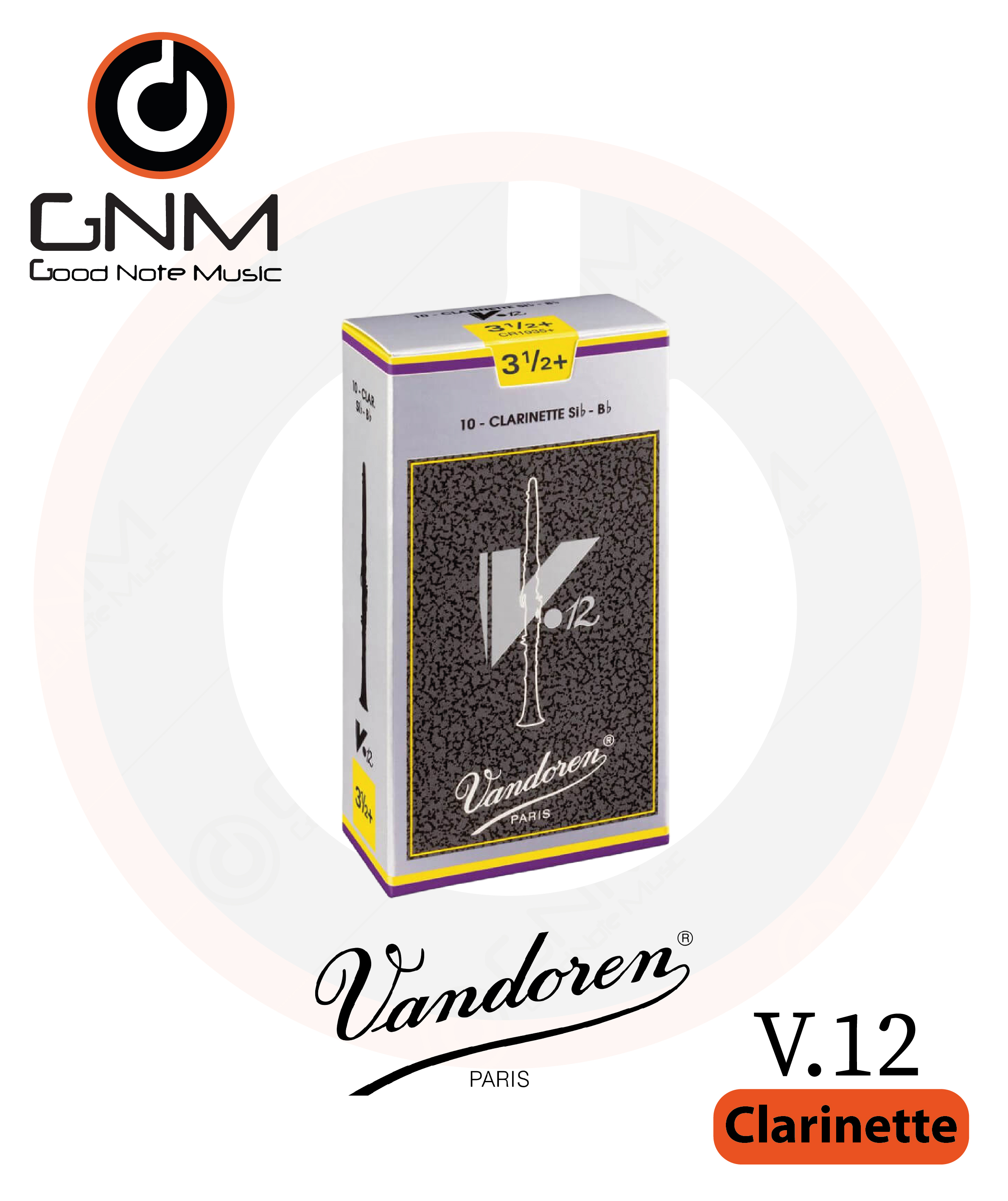 Vandoren V12 Bb Clarinet Reeds ลิ้นบีแฟลตคลาริเน็ต รุ่น V•12 (1 ชิ้น)