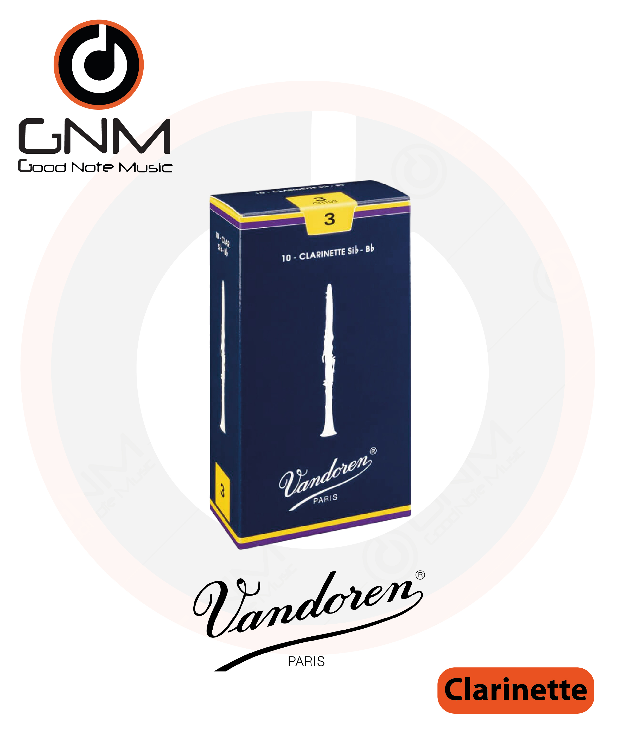 Vandoren Traditional Bb Clarinet Reeds ลิ้นบีแฟลตคลาริเน็ต (กล่อง 10 ชิ้น)